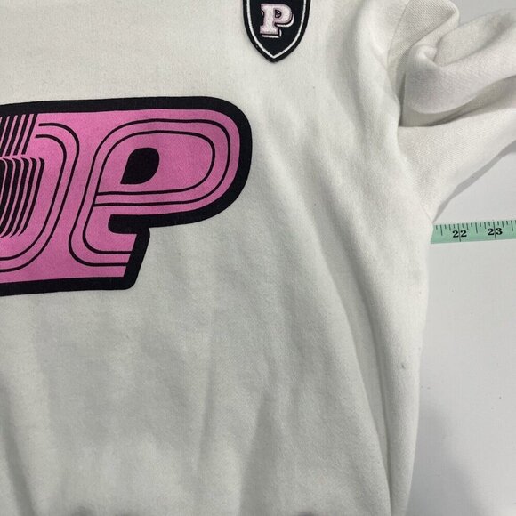 Victoria's Secret Womens PINK Racing Sweatshirt Size S Academia Campus Logo Y2K - Picture 4 of 5